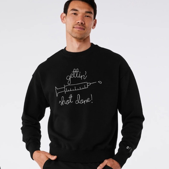 FIGS ➕ Lingua Franca ➕ “Getting Shot Done” 💉 Sweatshirt - Picture 3 of 9